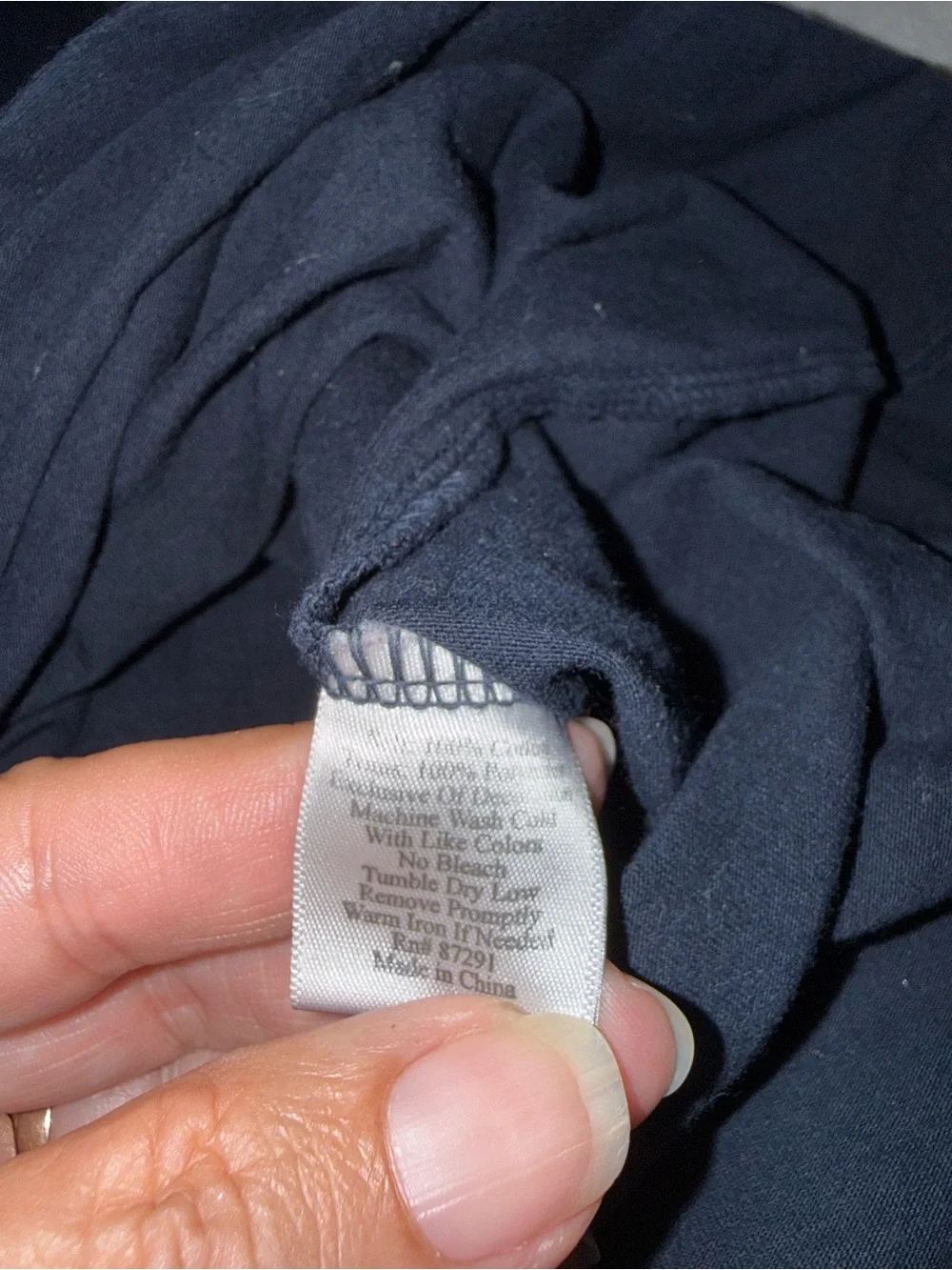 Johnny Was JWLA Navy V-neck Dress with Embroidery; Bird on Back Size S E13 - Picture 8 of 10